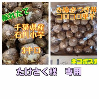 千葉県産　里芋3キロときぬかつぎ用里芋セット(野菜)