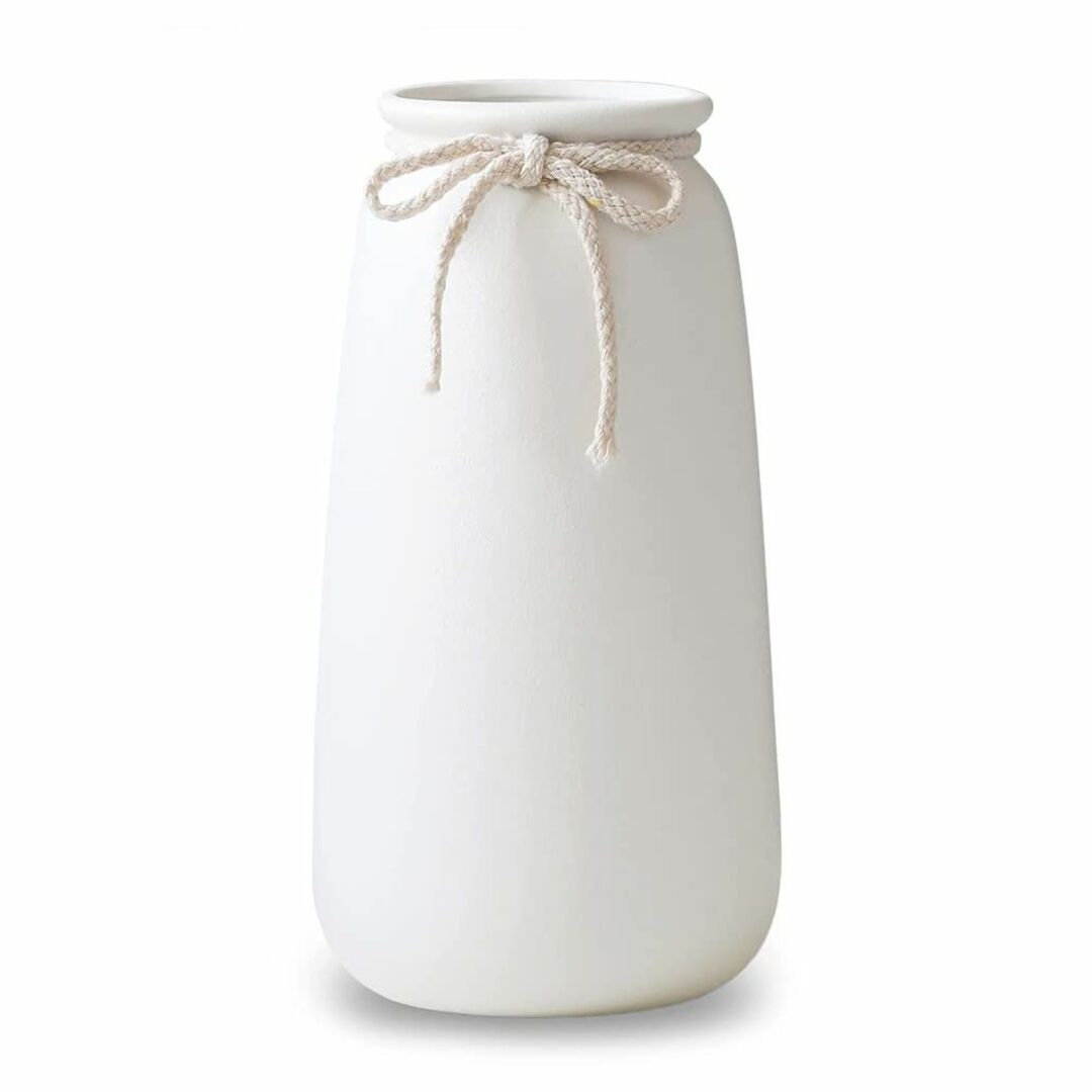 【色: ホワイト】オフィス 寝室 花瓶 フラワーベース 陶器 北欧 おしゃれ 大