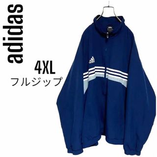 アディダス(adidas)のadidasアディダス　3ライン　フルジップアップジャケット　ラグラン　ゆるだぼ(ブルゾン)