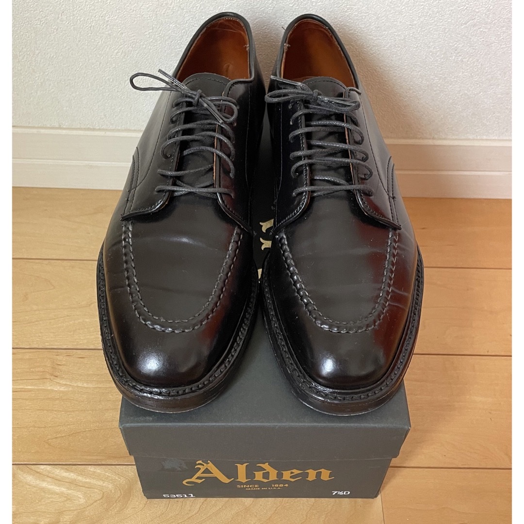 Alden - Alden Uチップ×コードバン ブラック サイズ7.5D 《極美品》の