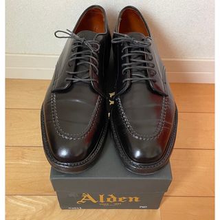 オールデン(Alden)のAlden Uチップ×コードバン ブラック サイズ7.5D 《極美品》(ドレス/ビジネス)