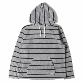 スタンダードカリフォルニア(STANDARD CALIFORNIA)のSTANDARD CALIFORNIA スタンダードカリフォルニア パーカー サイズ:L パイル ボーダー パーカー SD PILE BORDER PULLOVER HOOD トップス フーディ プルオーバー グレーネイビー 日本製 【メンズ】【中古】(パーカー)