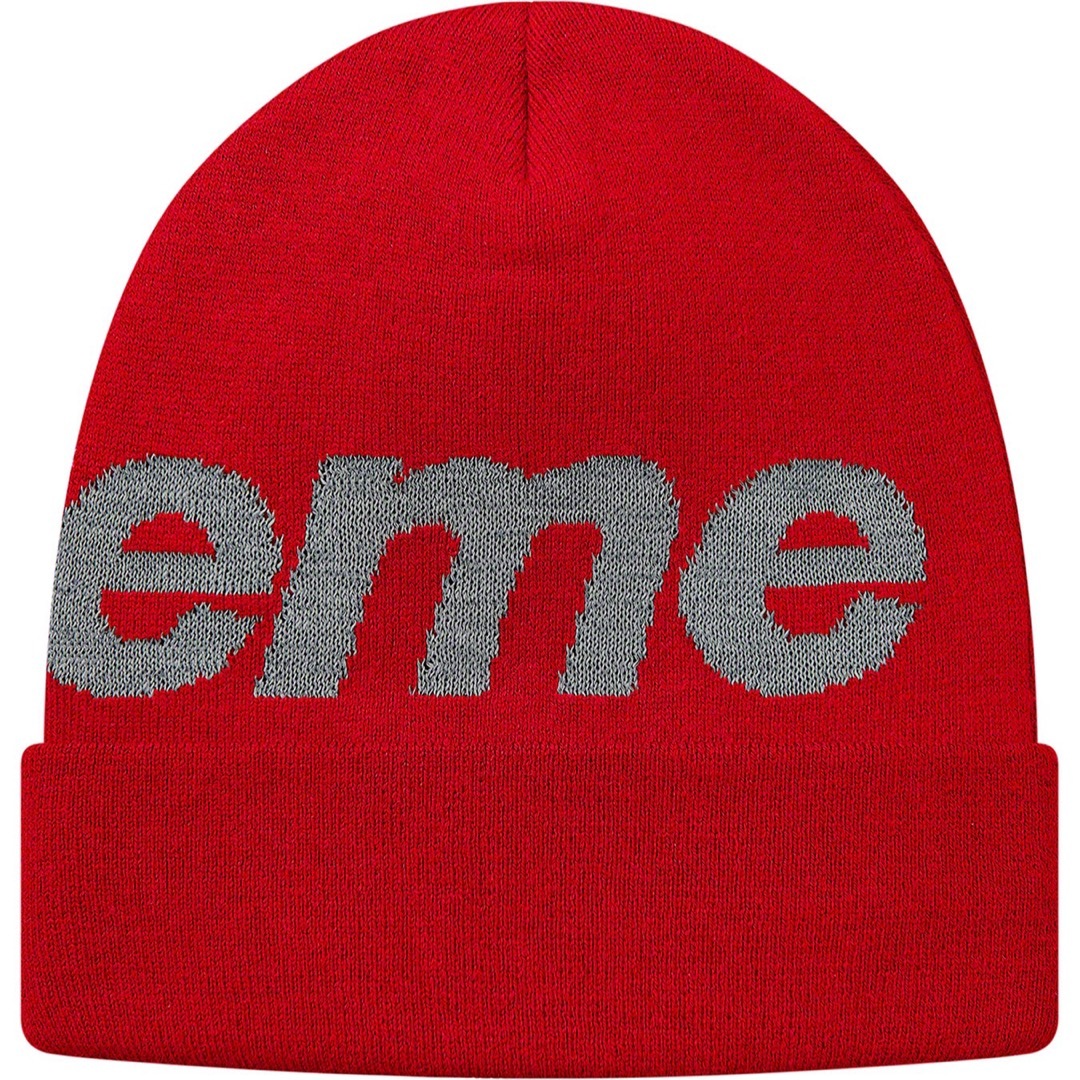 定価以下 Supreme Big Logo Reflective Beanie