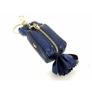 アニヤハインドマーチ(ANYA HINDMARCH)の■極美品■ ANYA HINDMARCH アニヤハインドマーチ レザー キャンディ キーホルダー バッグチャーム レディース ネイビー系 AM9332 (ショルダーバッグ)