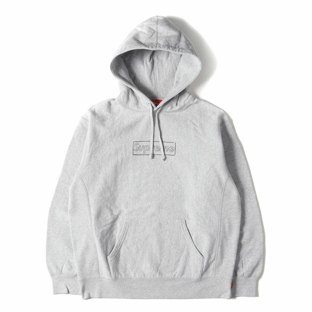 Supreme シュプリーム パーカー サイズ:S 21SS KAWS カウズ チョーク ボックスロゴ スウェット パーカー Chalk Logo  Hooded Sweatshirt ヘザーグレー トップス フーディー box logo【メンズ】【中古】 | フリマアプリ ラクマ