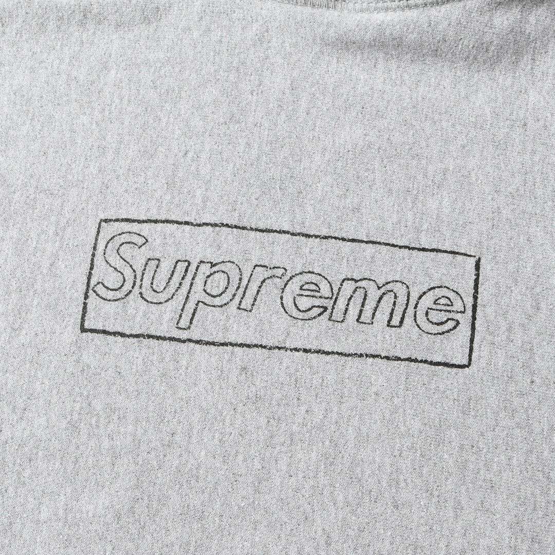 supreme BOX LOGO hoodie gray×silver