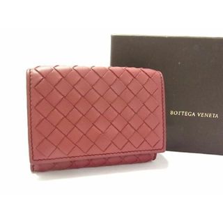 ボッテガヴェネタ(Bottega Veneta)の■極美品■ BOTTEGA VENETA ボッテガヴェネタ イントレチャート レザー 三つ折り 財布 ウォレット メンズ レディース レッド系 AP5662 (折り財布)