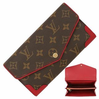 ルイヴィトン(LOUIS VUITTON)のルイヴィトン ポルトフォイユサラ レティーロ ブラウン スリーズ レッド 二つ折り長財布 長財布 財布 サイフ レディース 未使用 1439(財布)