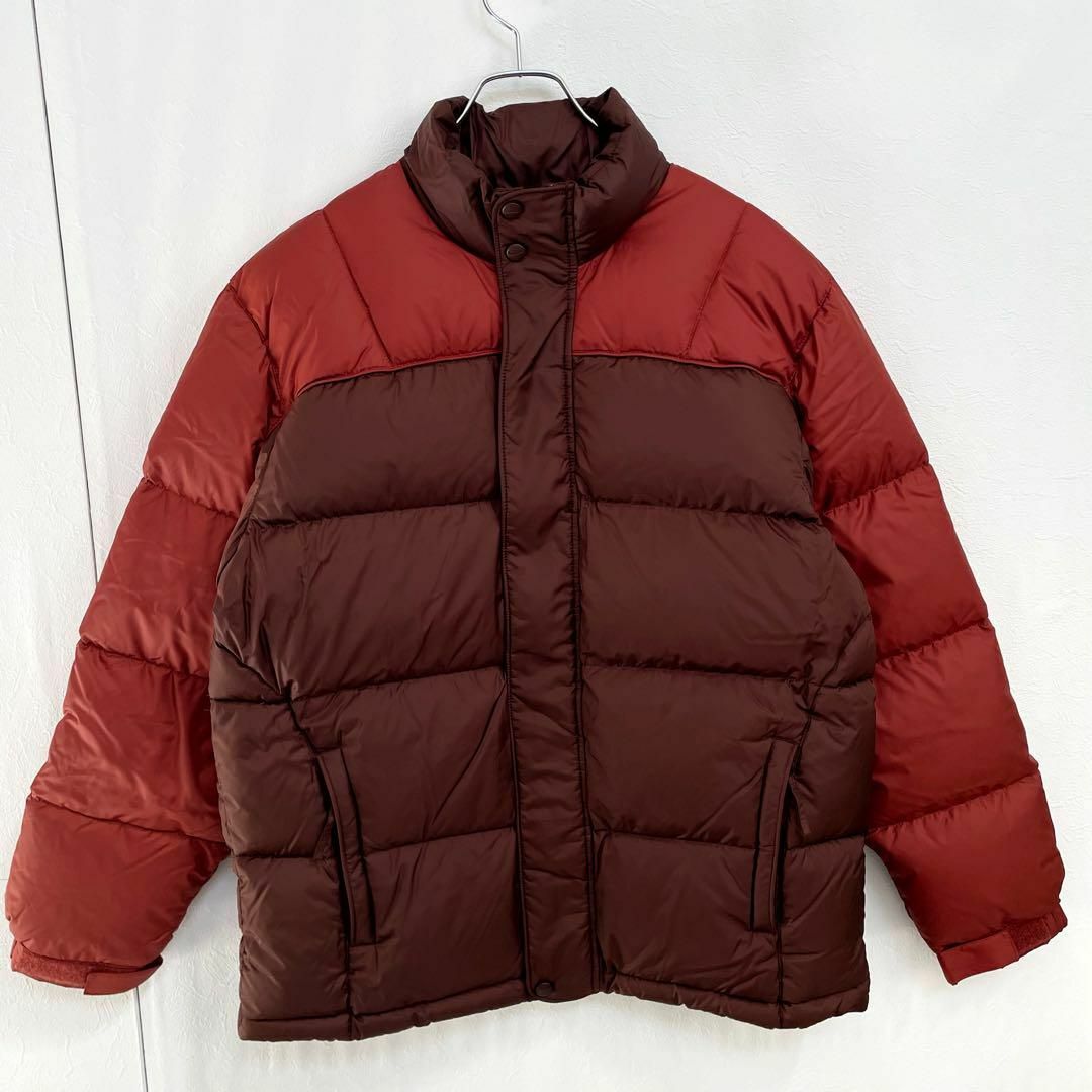 ナイキ 00s NIKE ダウンジャケット y2k バイカラー レンガ L