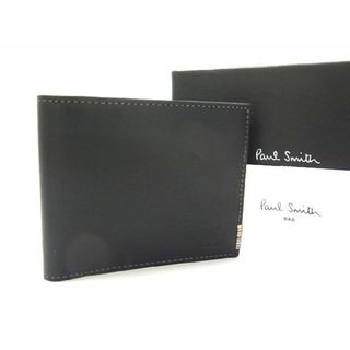 ポールスミス(Paul Smith)の■新品■未使用■ Paul Smith ポールスミス レザー 二つ折り 財布 ウォレット 小銭入れ 札入れ メンズ ブラック系 AQ3375 (折り財布)