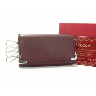 カルティエ(Cartier)の■新品同様■ Cartier カルティエ レザー 4連 キーケース 鍵入れ メンズ レディース ボルドー系 AR4565 (その他)