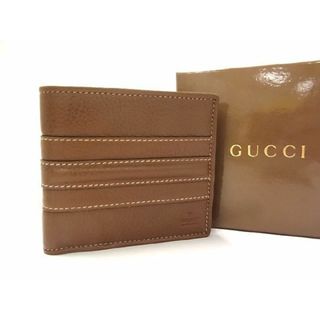 グッチ(Gucci)の■新品■未使用■ GUCCI グッチ レザー 二つ折り 財布 ウォレット メンズ レディース ブラウン系 AR3582(長財布)