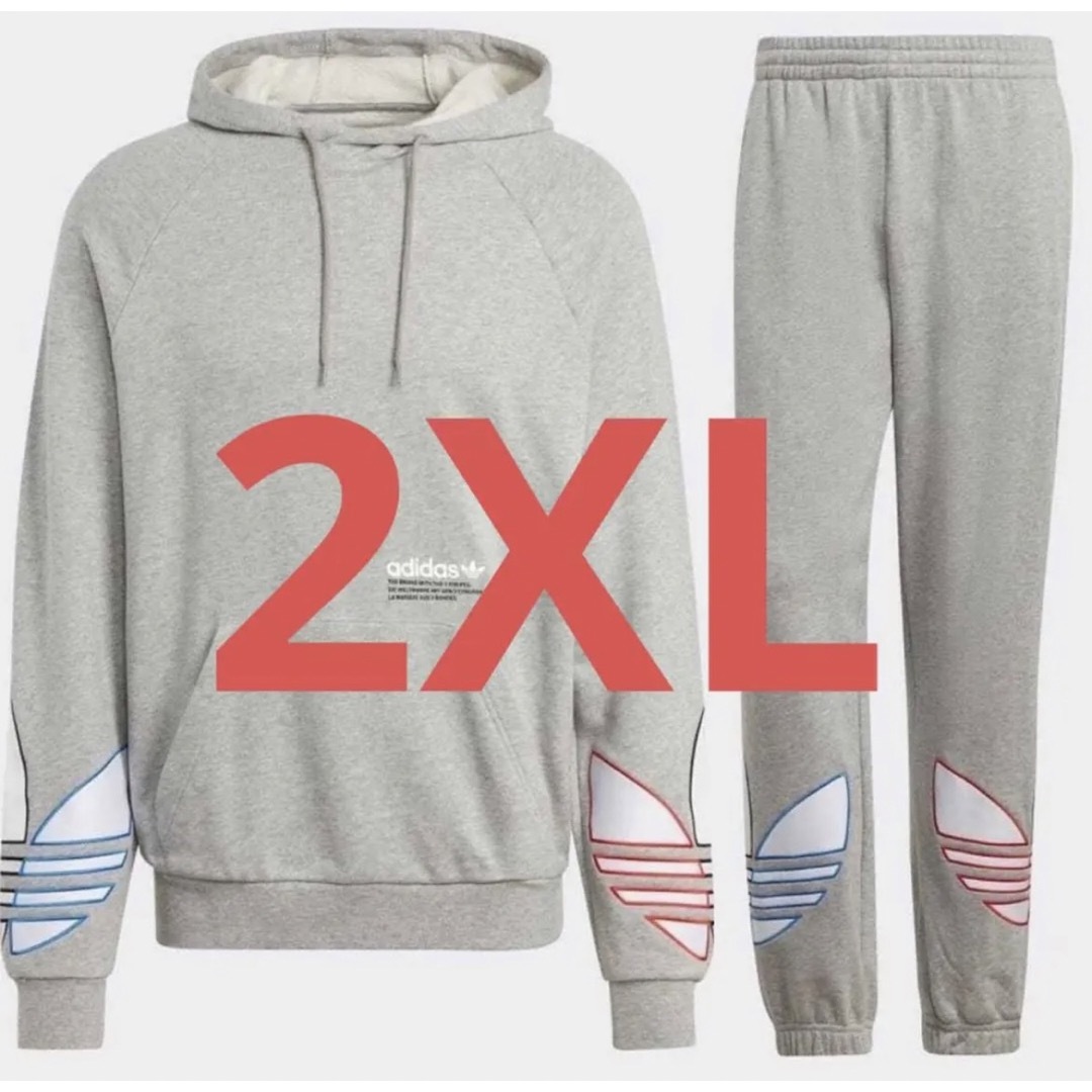 adidas originalsスウェット上下セット ヘザーグレー2XL | フリマアプリ ラクマ