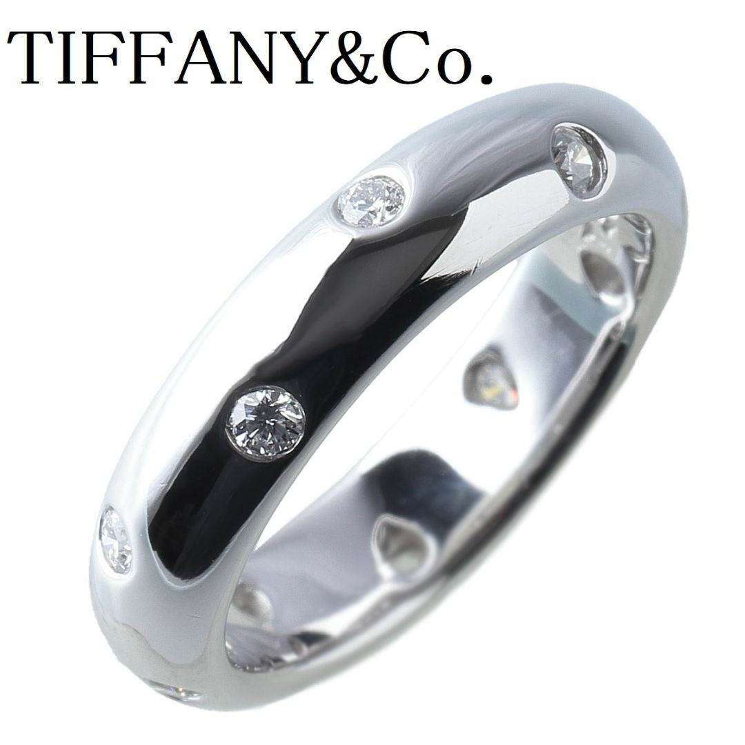 ティファニー ダイヤリング ドッツ 10号 PT950 10ポイントダイヤ TIFFANY【12822】