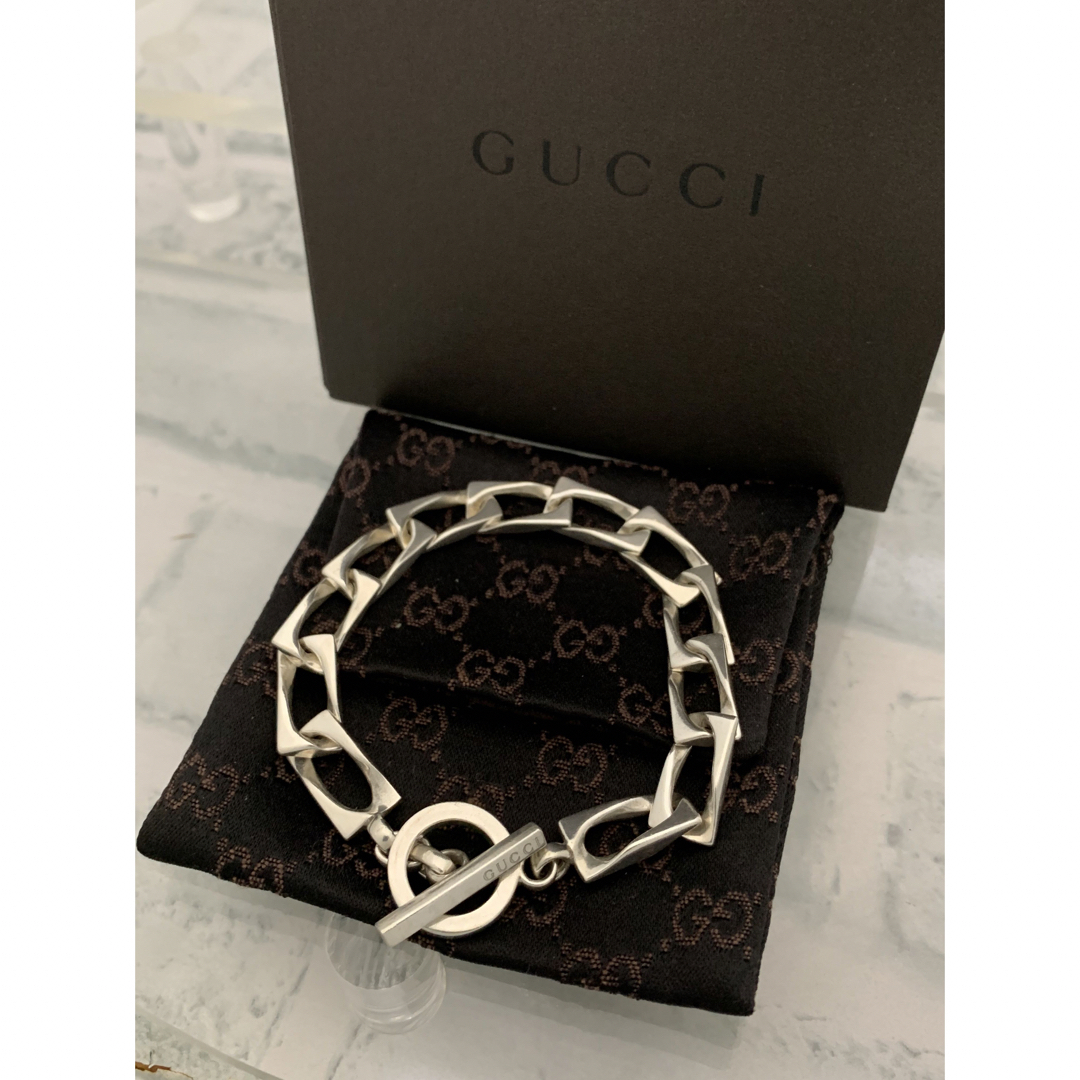 Gucci - 希少 オールドグッチ Tバー フィガロチェーン ブレスレット