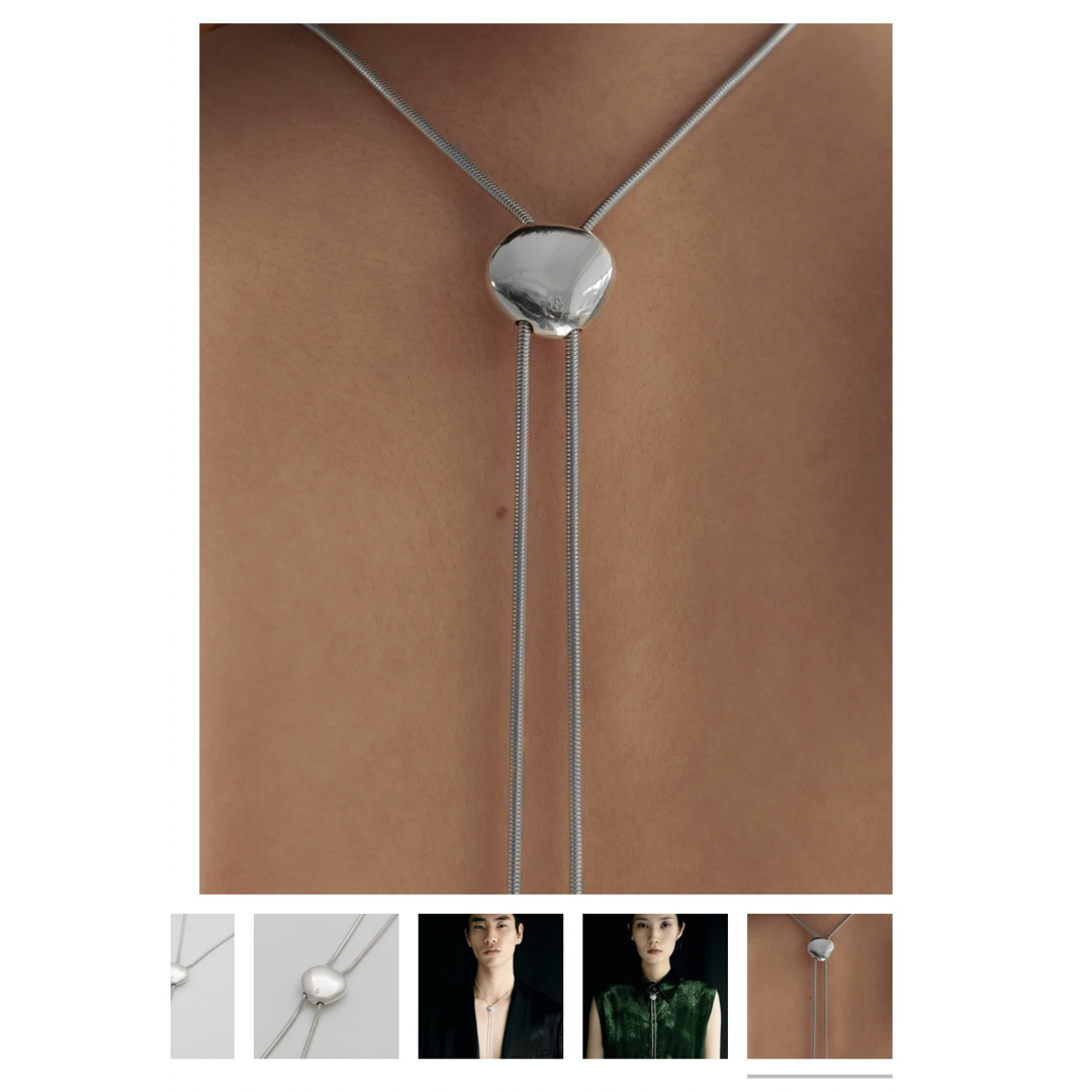 h'eres PEBBLE LOOP TIE