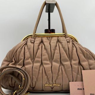 希少　ミュウミュウ　miumiu　ショルダーバッグ　ガマ口　トートバッグ　レザー