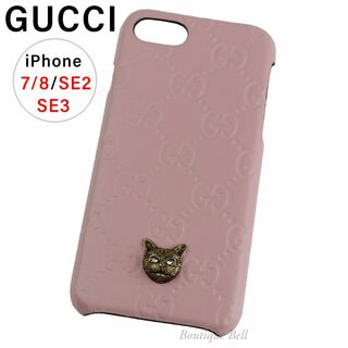 グッチ(Gucci)の【グッチ】グッチシマ キャット レザー iPhone7/8/SE2/SE3ケース(iPhoneケース)
