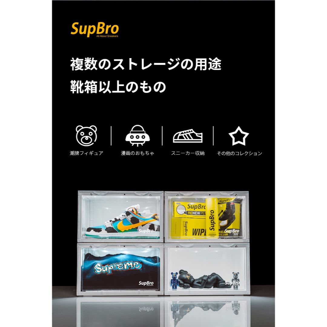 【2セット4個】Supbro Shoe Box Led音声センサータイプ