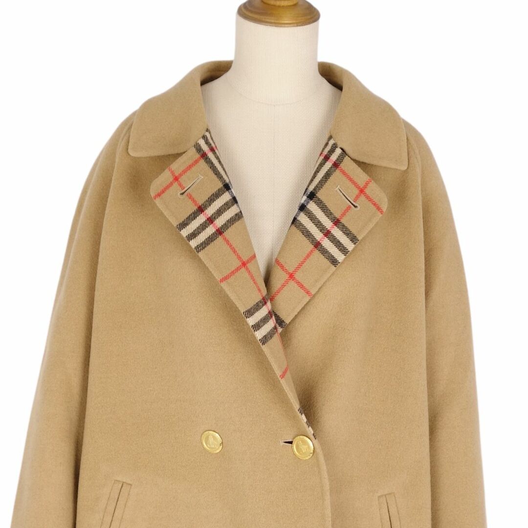 BURBERRY(バーバリー)の極美品 Vintage バーバリー Burberrys コート チェスターコート ダブルブレスト オーバーサイズ 裏チェック ウール アウター レディース 9(M相当) ブラウン レディースのジャケット/アウター(その他)の商品写真