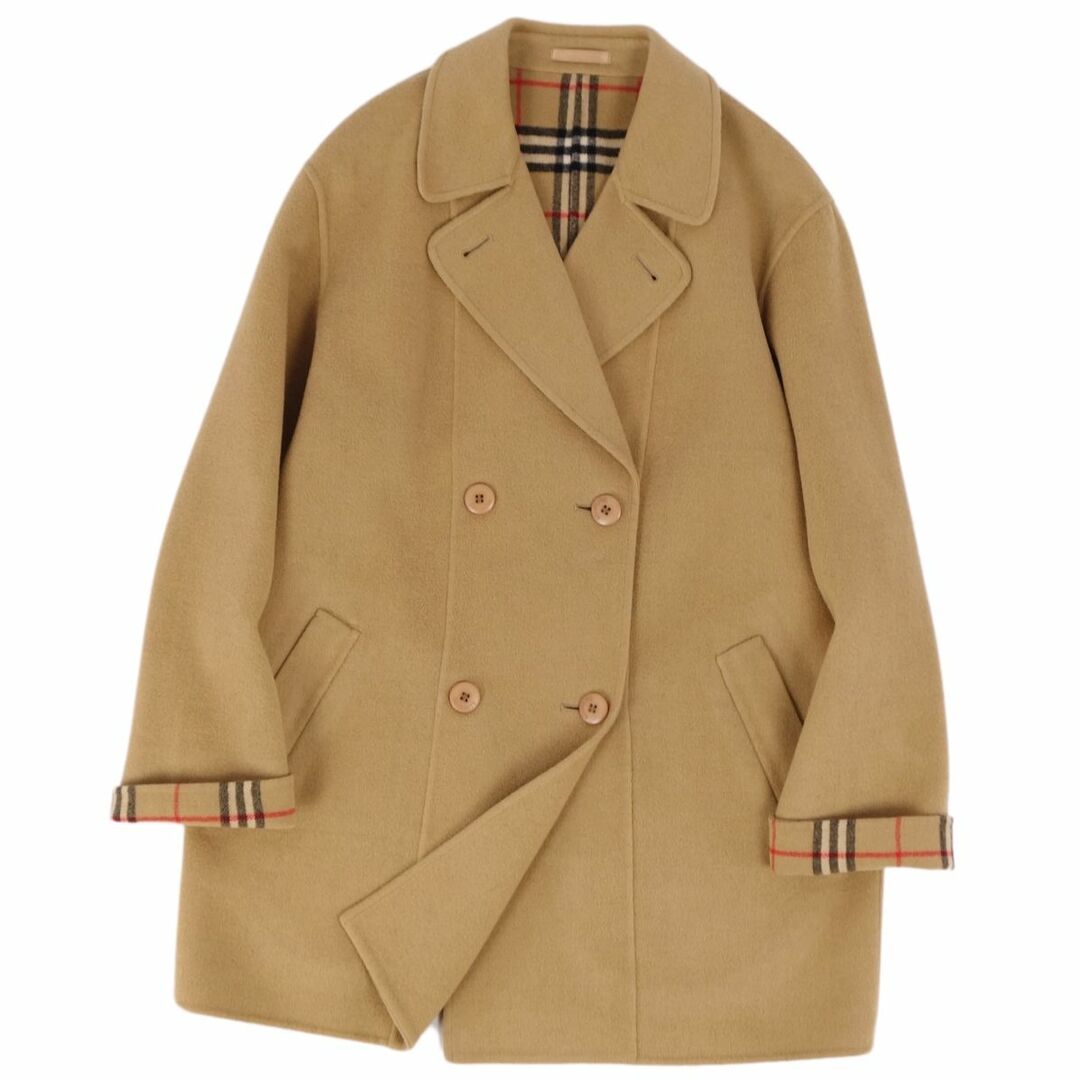 BURBERRY(バーバリー)の極美品 Vintage バーバリー Burberrys コート チェスターコート ダブルブレスト オーバーサイズ 裏チェック ウール アウター レディース 9(M相当) ブラウン レディースのジャケット/アウター(その他)の商品写真