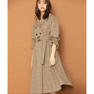 ジルバイジルスチュアート(JILL by JILLSTUART)のジルバイジルスチュアート　バックプリーツトレンチワンピース(ロングワンピース/マキシワンピース)