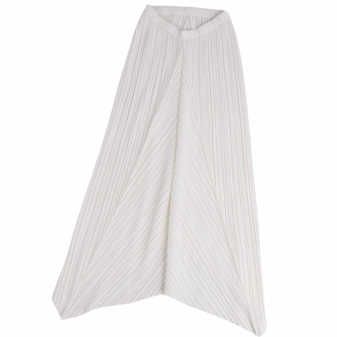 美品 イッセイミヤケ ISSEY MIYAKE スカート ロングスカート プリーツ 無地 ボトムス レディース 2(M相当) ホワイト 美品 イッセイミヤケ ISSEY MIYAKE スカート ロングスカート プリーツ 無地 ボトムス レディース 2(M相当) ホワイト