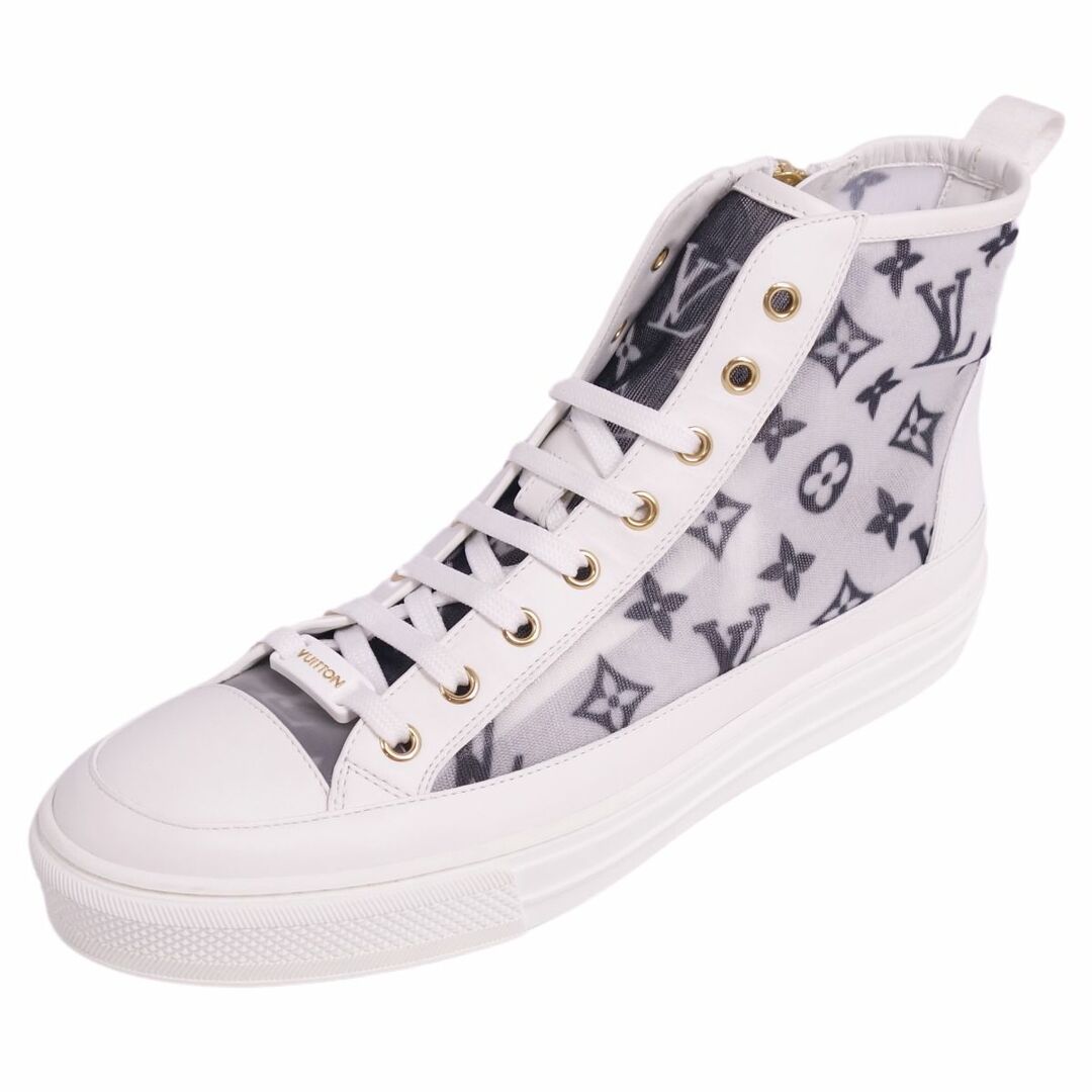 未使用 ルイヴィトン LOUIS VUITTON スニーカー ハイカット モノグラム STELLAR ステラー メッシュ シューズ レディース 40(26cm相当) ホワイト | フリマアプリ ラクマ