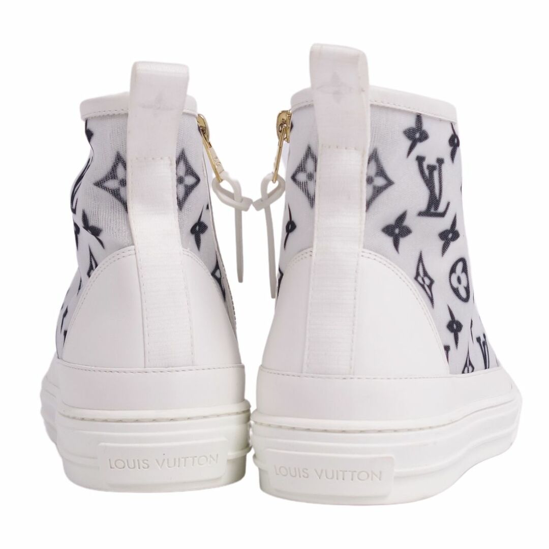 未使用 ルイヴィトン LOUIS VUITTON スニーカー ハイカット モノグラム STELLAR ステラー メッシュ シューズ レディース 40(26cm相当) ホワイト