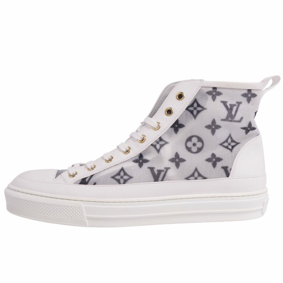 未使用 ルイヴィトン LOUIS VUITTON スニーカー ハイカット モノグラム STELLAR ステラー メッシュ シューズ レディース 40(26cm相当) ホワイト