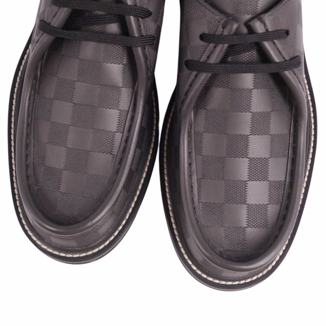 LOUIS VUITTON(ルイヴィトン)の未使用 ルイヴィトン LOUIS VUITTON レザーシューズ モカシン チロリアンシューズ ダミエ柄 カーフレザー 革靴 メンズ 8.5(27.5cm相当) ブラック メンズの靴/シューズ(スリッポン/モカシン)の商品写真