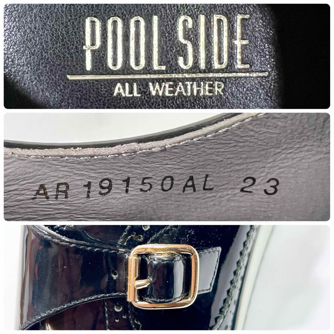 POOL SIDE(プールサイド)の【未使用】POOL SIDE プール サイド エナメル ローファー 黒 23.0 レディースの靴/シューズ(ローファー/革靴)の商品写真