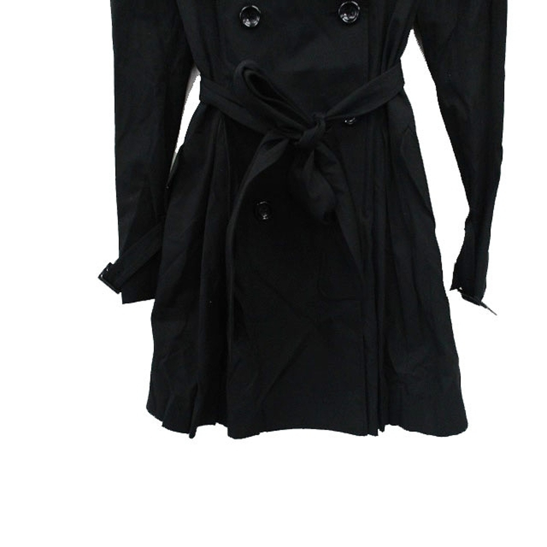 rienda(リエンダ)のリエンダ トレンチ コート フレア リボン ミドル丈 シンプル S ブラック 黒 レディースのジャケット/アウター(トレンチコート)の商品写真