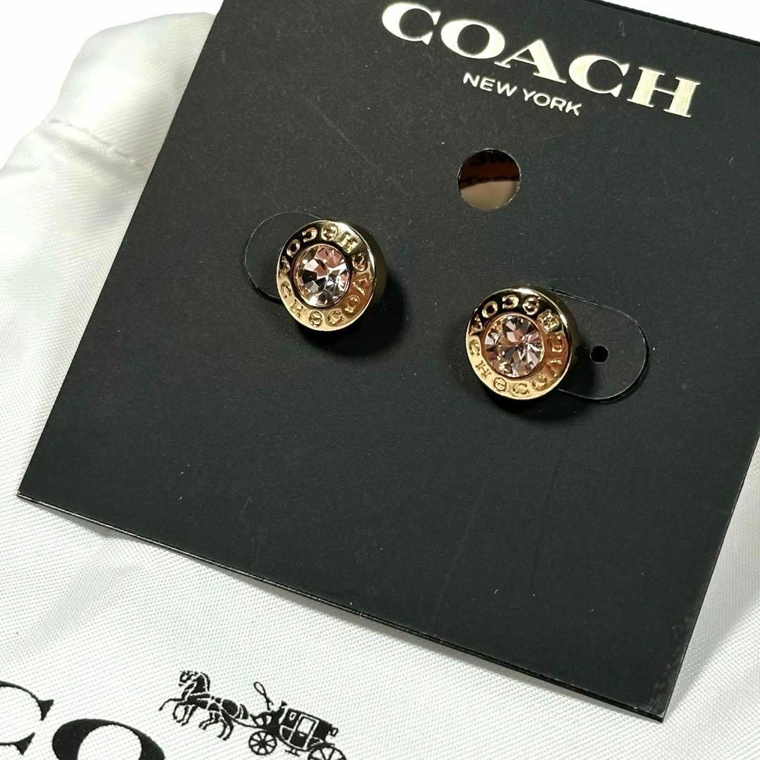 COACH - コーチ ピアス オープンサークル ストーン ゴールド COACH - コーチ ピアス オープンサークル ストーン ゴールド