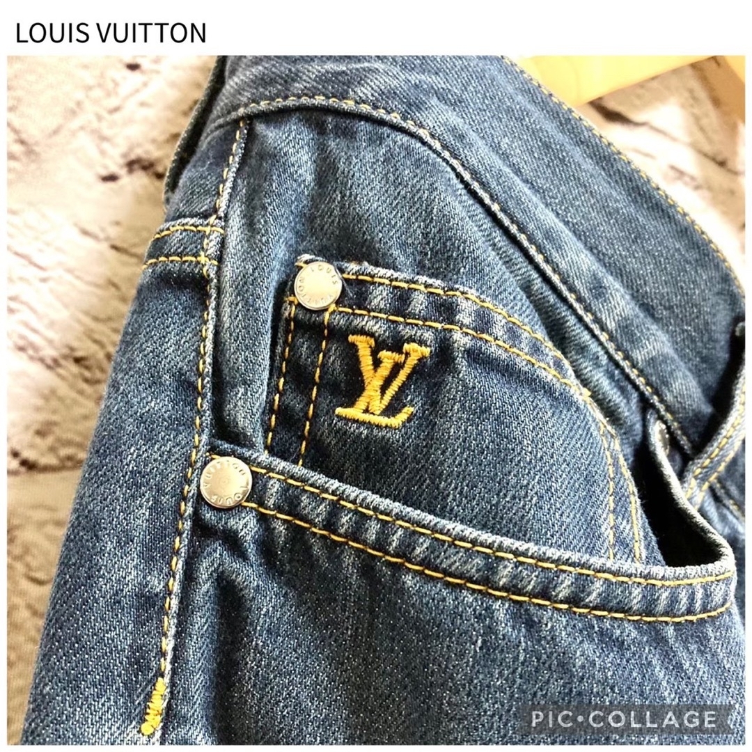 ルイヴィトン VUITTON モノグラム刺繍LVデニムパンツ ジーンズ