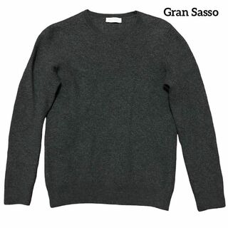 グランサッソ(GRAN SASSO)のGran Sasso グランサッソ クルーネックニット グレー イタリア製(ニット/セーター)