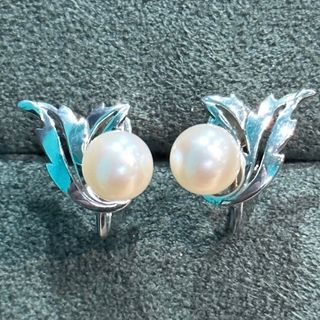 MIKIMOTO - 【専用」ミキモトパールイヤリングk18ダイヤ付きの通販 by