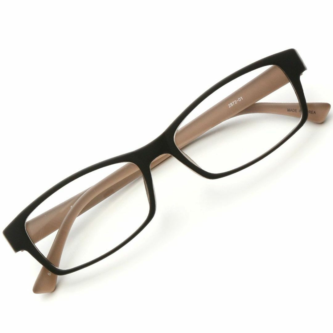 [KKD] メガネ屋さんのレンズで作る スクエア 伊達 メガネ 軽量 TR90