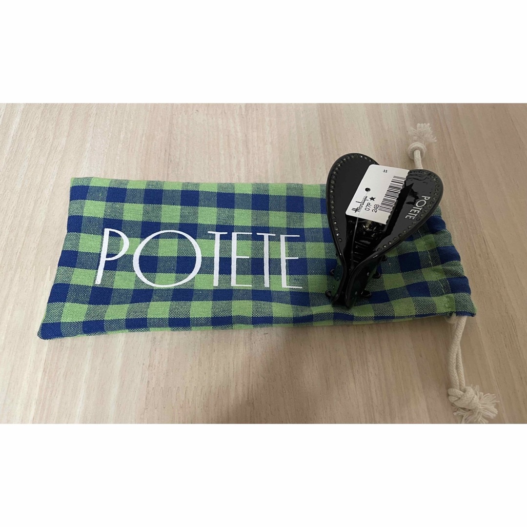 新品未使用 ポテテ potete ハートクリップ 黒