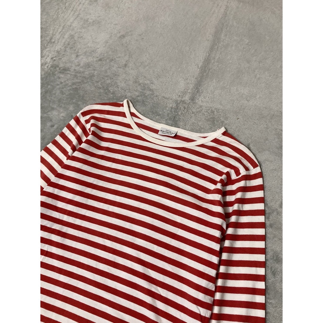 marimekko(マリメッコ)のmarimekko マリメッコ ボーダー ロング Tシャツ ロンT カットソー レディースのトップス(Tシャツ(長袖/七分))の商品写真