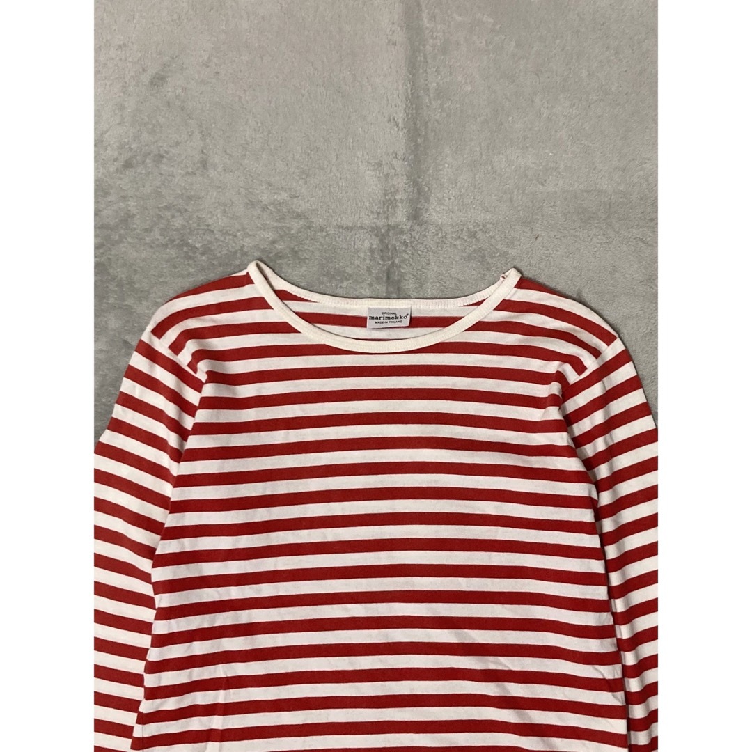 marimekko(マリメッコ)のmarimekko マリメッコ ボーダー ロング Tシャツ ロンT カットソー レディースのトップス(Tシャツ(長袖/七分))の商品写真