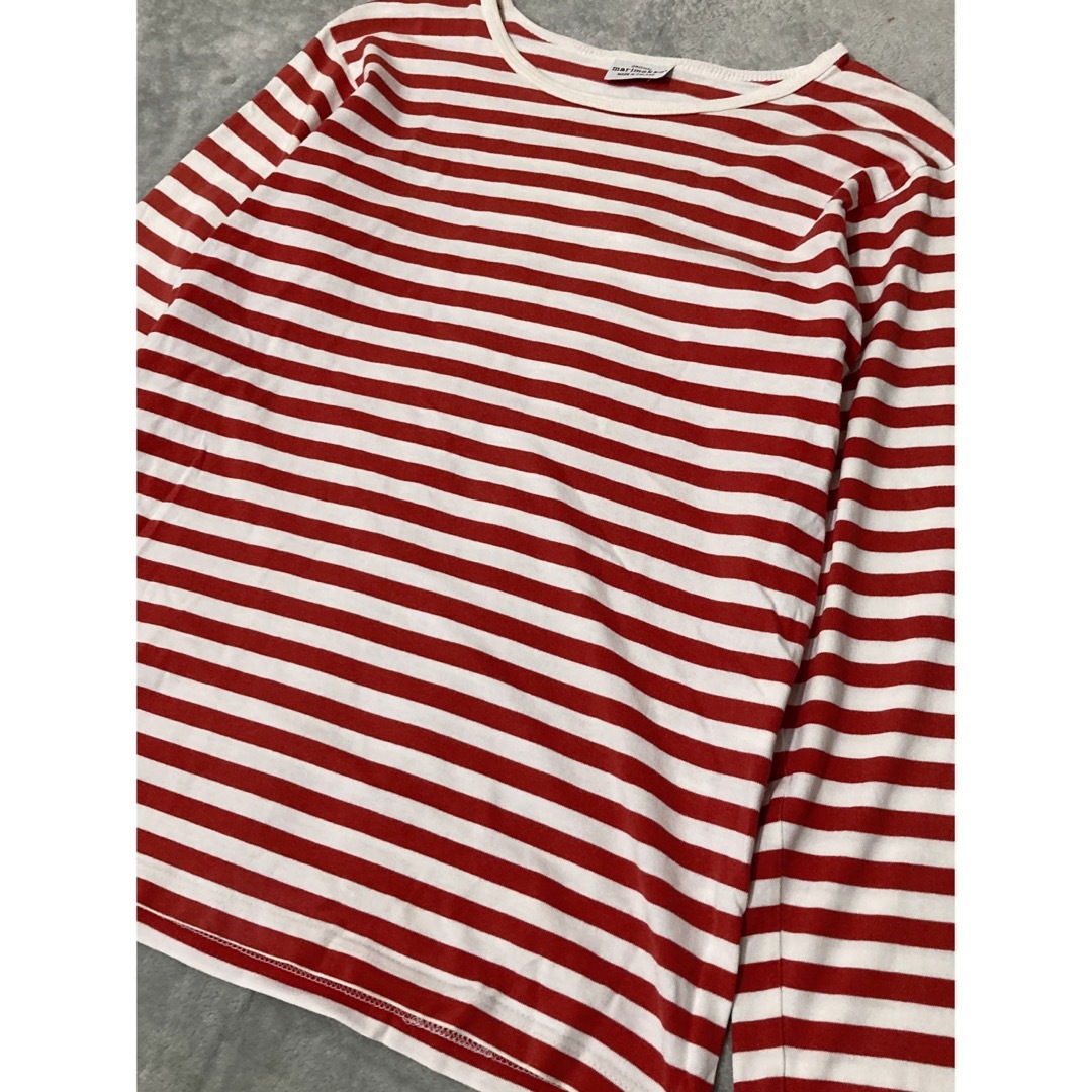 marimekko(マリメッコ)のmarimekko マリメッコ ボーダー ロング Tシャツ ロンT カットソー レディースのトップス(Tシャツ(長袖/七分))の商品写真