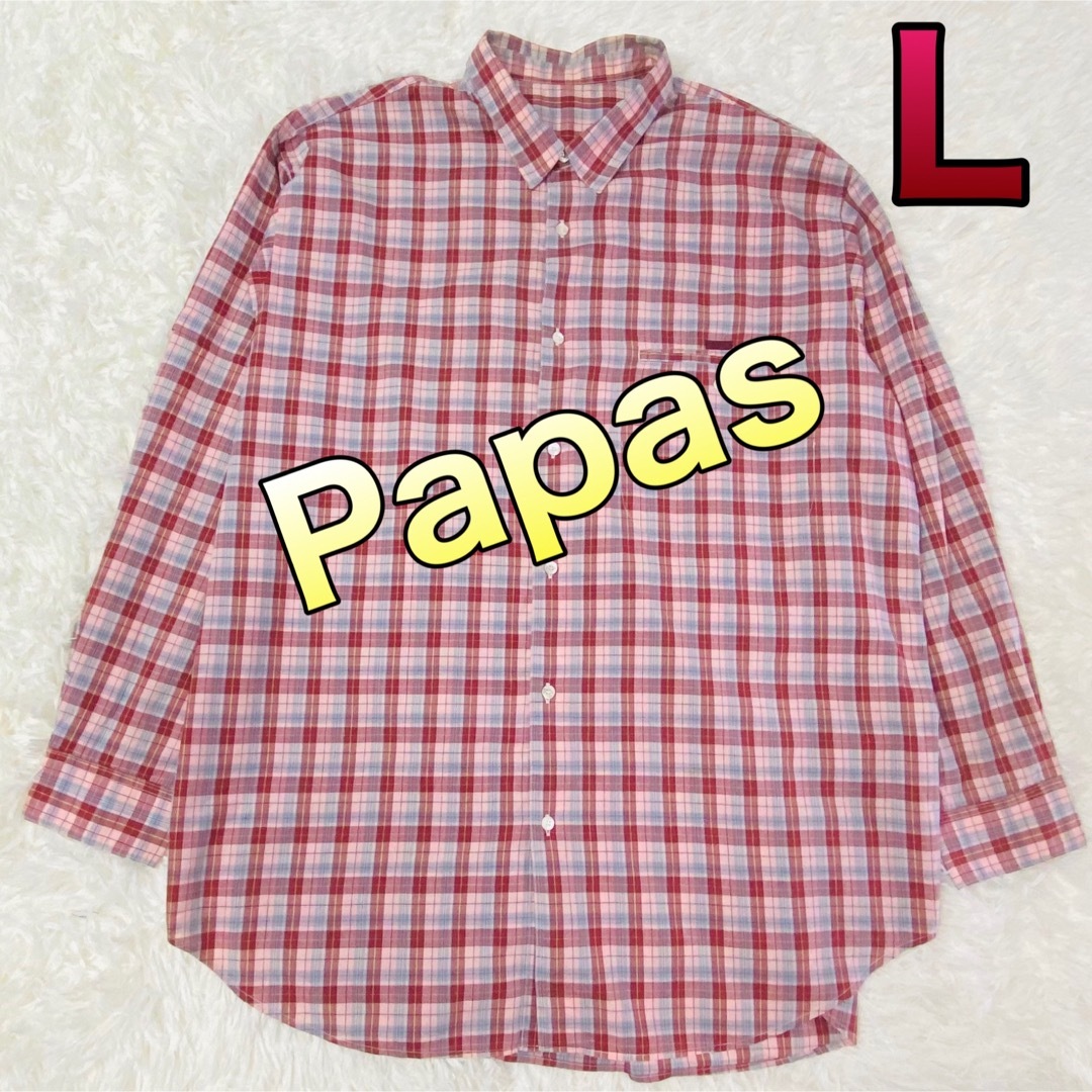 papas パパス　長袖メンズシャツ