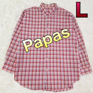 ママスアンドパパス(Mamas & Papas)のパパス 長袖シャツ Lサイズ ピンク(シャツ)