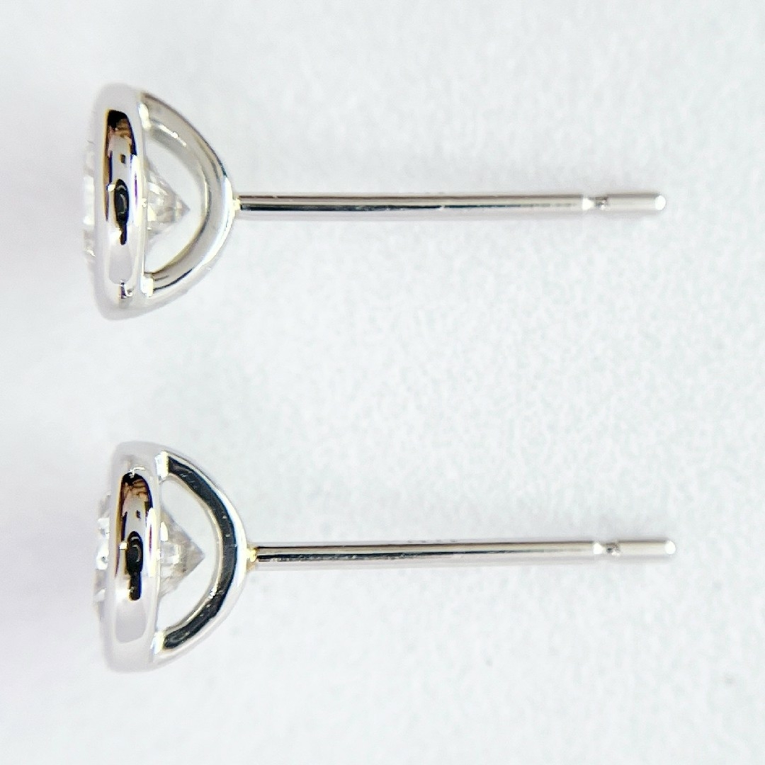 Tキラキラ 計0.442ct 天然ダイヤモンド プラチナ フクリンピアス-