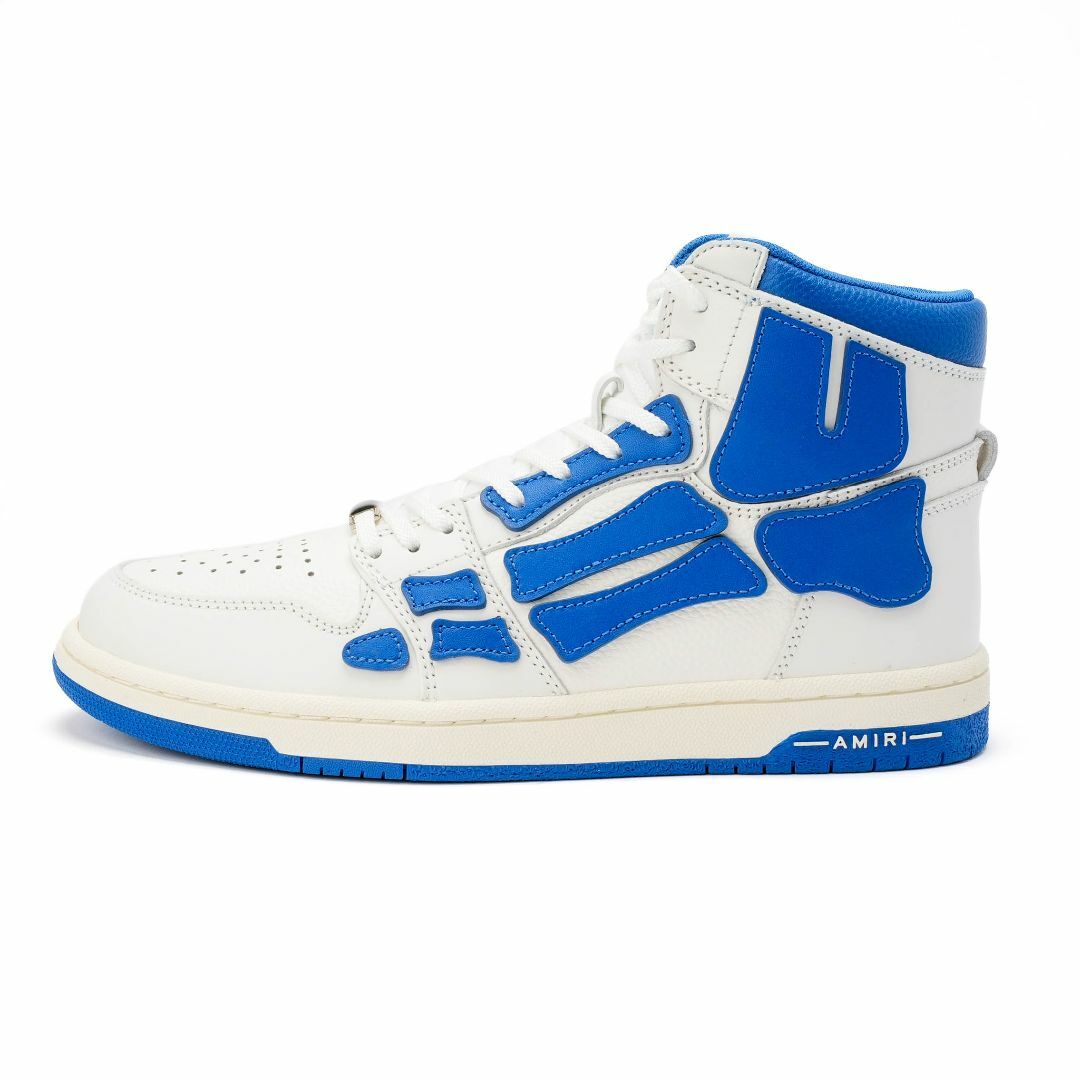 AMIRI - 新品 AMIRI SKEL TOP HI レザースニーカー 白×青 41の通販 by