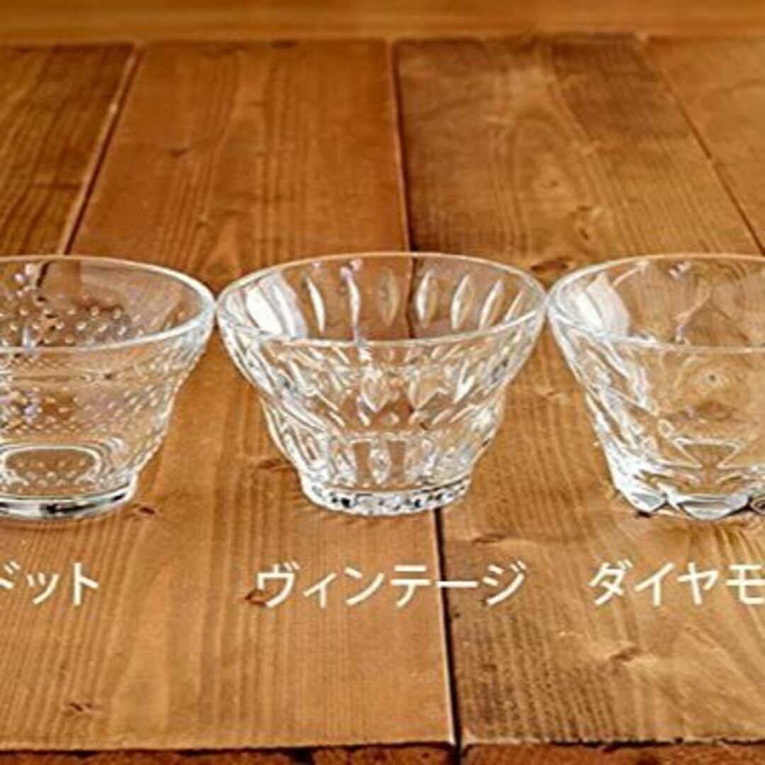 【色: ドット6個】テーブルウェアイースト デザートカップ200cc ガラス 6
