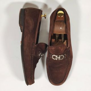 サルヴァトーレフェラガモ(Salvatore Ferragamo)の【Vintage】Ferragamo Gangini suede Loafers(ドレス/ビジネス)