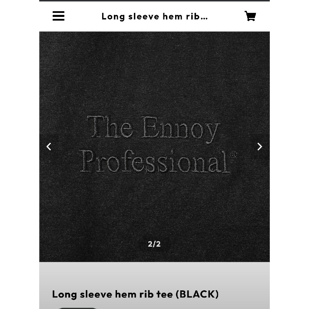1LDK SELECT - ENNOY Short sleeve hem rib tee (BLACK)の通販 by