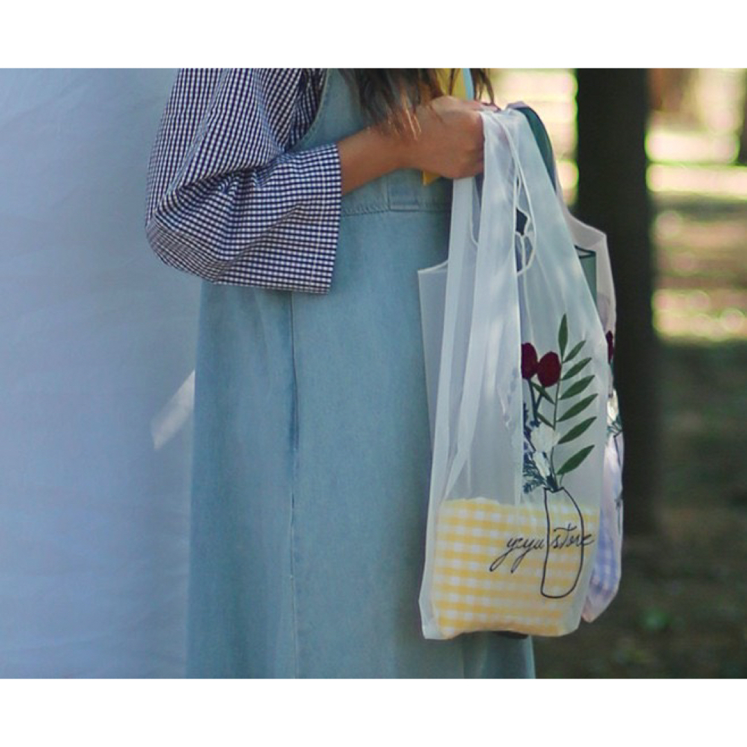 シースルー　花柄　トートバッグ レディースのバッグ(トートバッグ)の商品写真